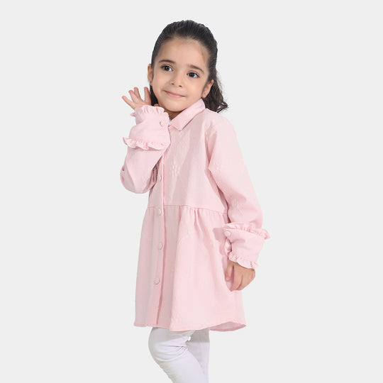 Girls Poly Cotton Casual Top Soft-Pink