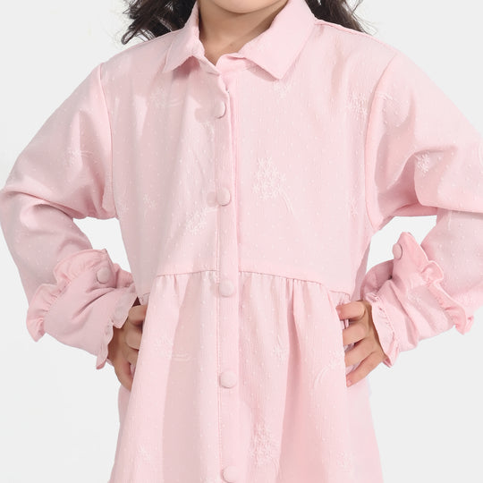 Girls Poly Cotton Casual Top Soft-Pink