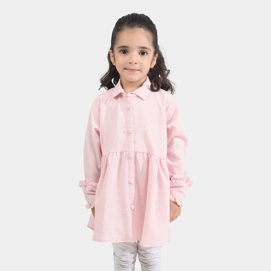 Girls Poly Cotton Casual Top Soft-Pink