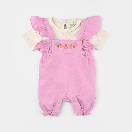 Infant Girls Cotton Interlock 2 Piece FASHION DANGREE-Pink