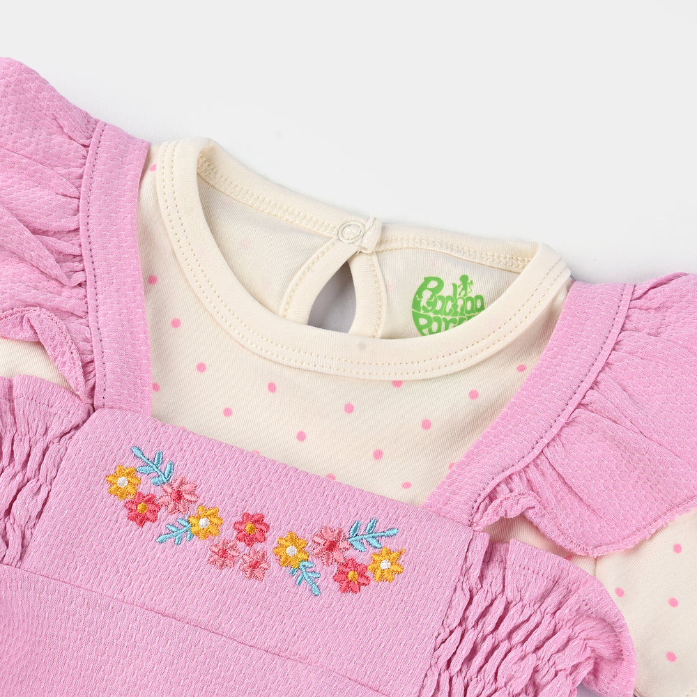 Infant Girls Cotton Interlock 2 Piece FASHION DANGREE-Pink