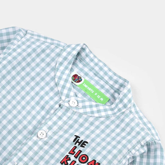 Infant Boys Yarn Dyed Shirt Lion King