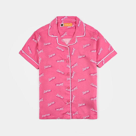 Girls Viscose Nightwear-Pink