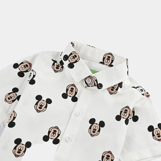 Infant Boys Oxford Basic Casual Shirt - WHITE