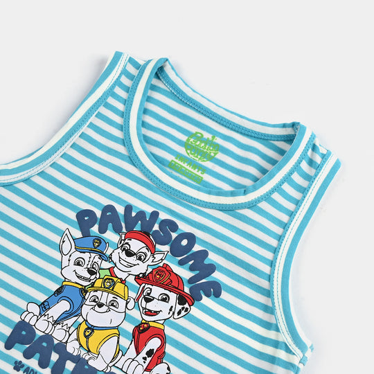 Infant Boys Yarn Dyed Sando-Blue Stripe