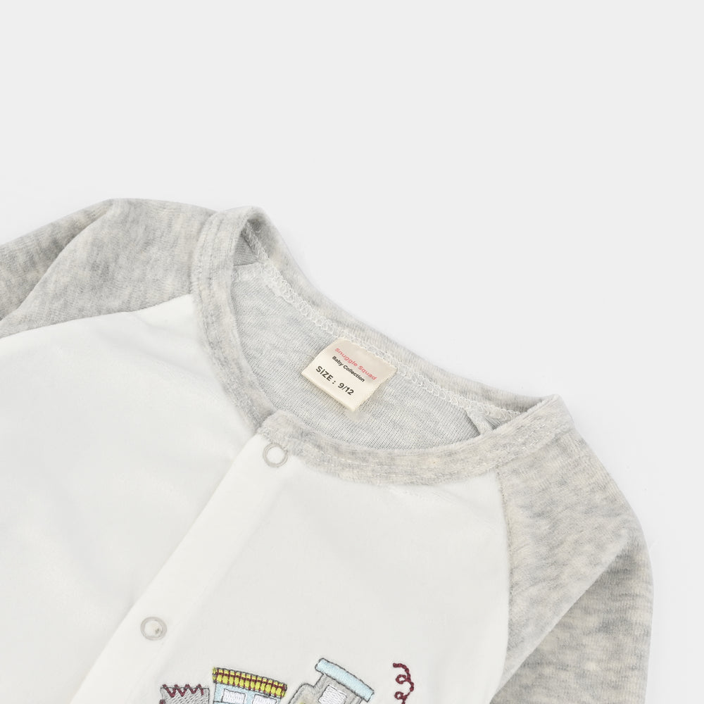 Infant Unisex Terry Romper-GREY