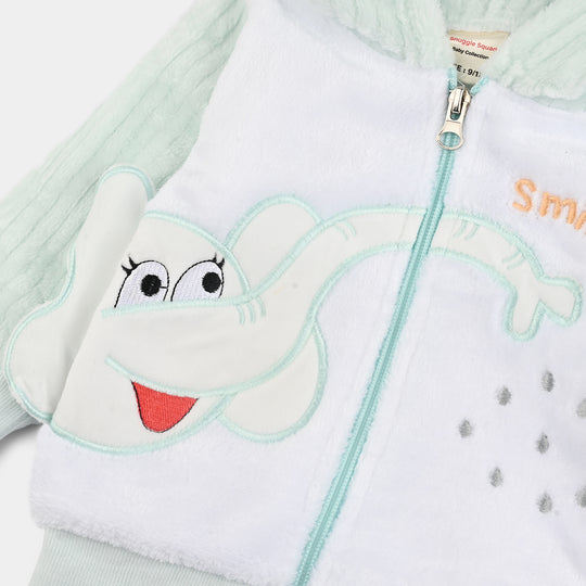 Infant Boys Faux fur Suit-GREEN