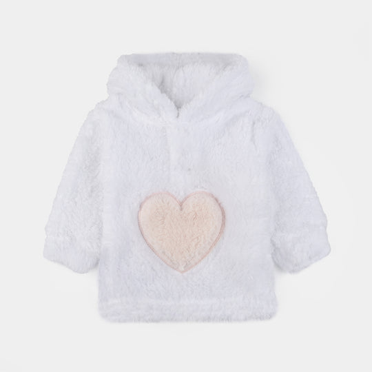 Infant Boys Faux Fur Suit-White