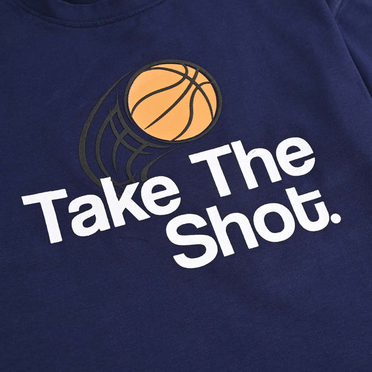 Boys Lycra Jersey T-Shirt H/S TAKE THE SHOT-NAVY