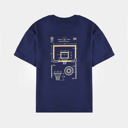 Boys Lycra Jersey T-Shirt H/S TAKE THE SHOT-NAVY