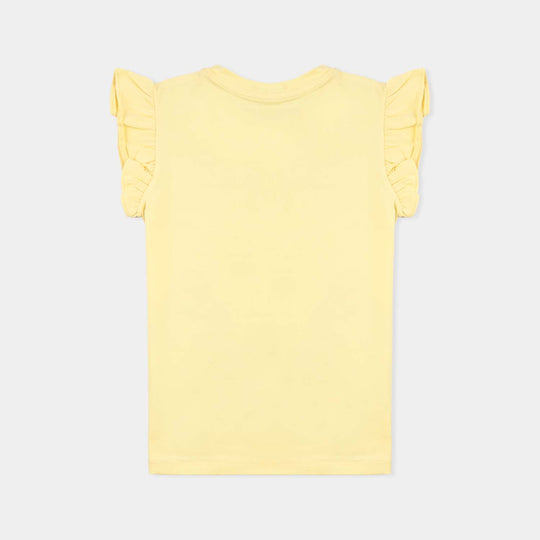 Girls Lycra Jersey T-Shirt H/S BELLE-YELLOW