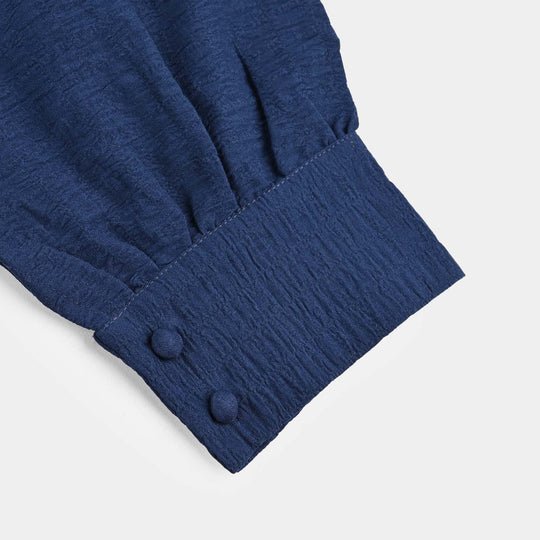 Teens Girls Poly Cotton Navy CO-Ord Set-NAVY