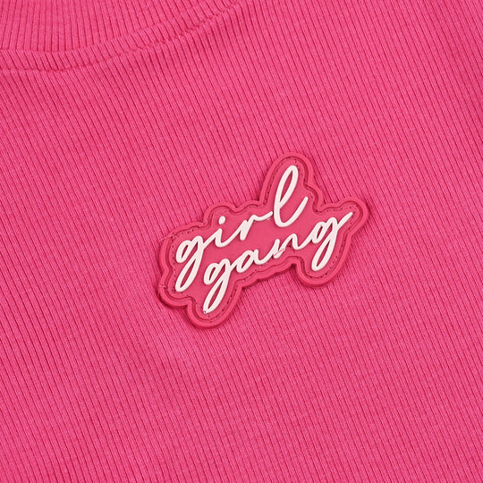 Girls 2x1 Rib T-Shirt H/S Girls Gang-Pink