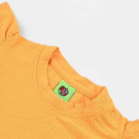 Infant Jacquard Girls T-Shirt-Citrus
