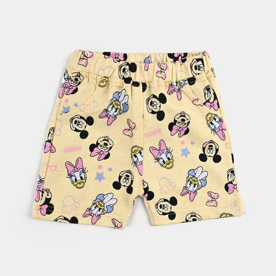 Infant Girls Lycra Jersey Short-Lemon