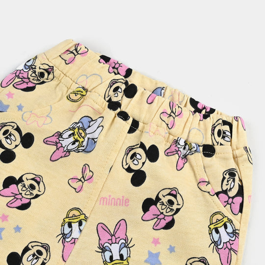 Infant Girls Lycra Jersey Short-Lemon