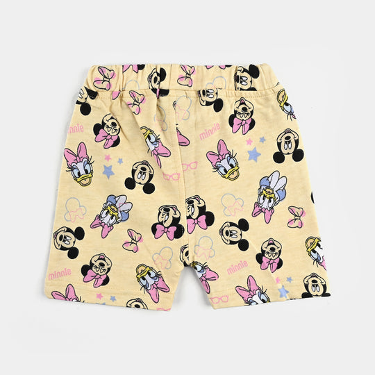 Infant Girls Lycra Jersey Short-Lemon