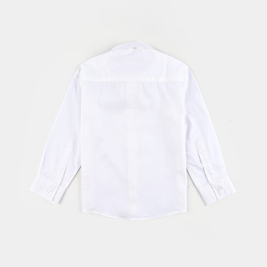 Infant Boys Cotton Poplin Formal Shirt-White