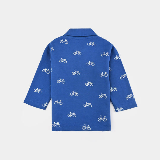Infant Boys Jumbo Pique Polo F/S Cycle-C.Blue