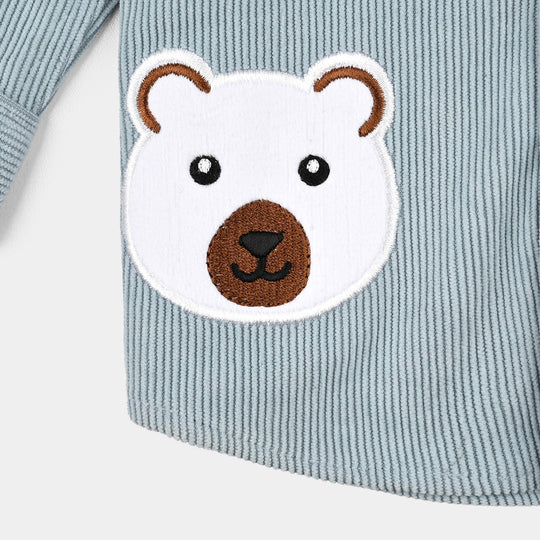 Infant Boys Corduroy Shirt F/S (Happy Me ) - L/BLUE