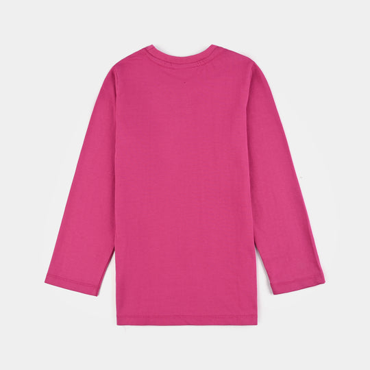 Girls Cotton Jersey T-Shirt F/S SISTER-Purple