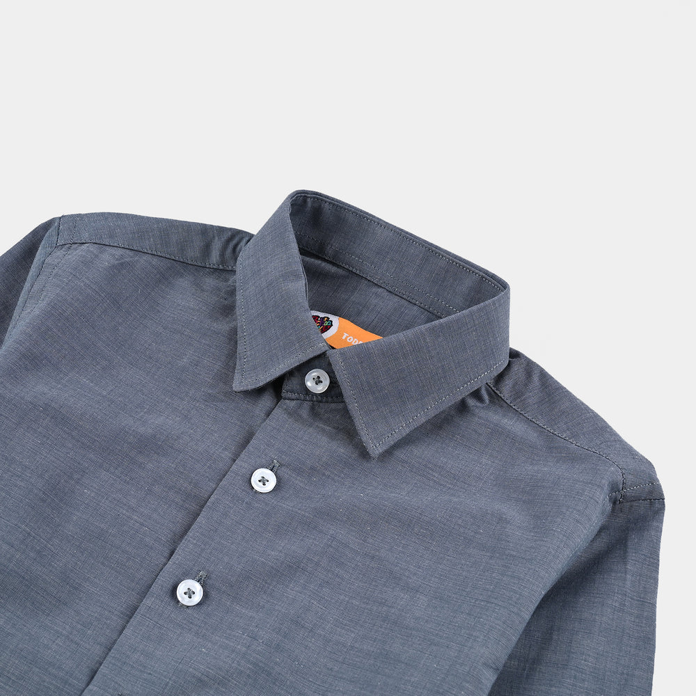 Boys Cotton Formal Shirt - GREY