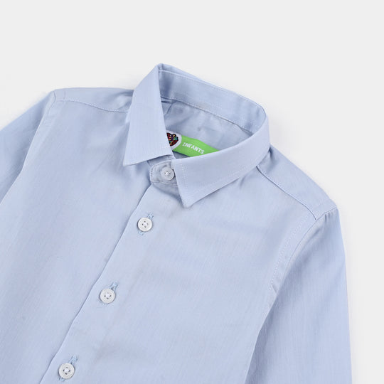 Infant Boys Cotton Formal Shirt-I/Blue