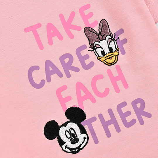 Infant Girls Cotton Jersey T-Shirt H/S Each Other-Candy Pink