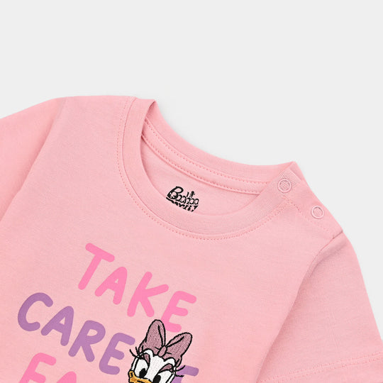 Infant Girls Cotton Jersey T-Shirt H/S Each Other-Candy Pink