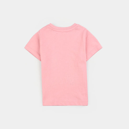Infant Girls Cotton Jersey T-Shirt H/S Each Other-Candy Pink