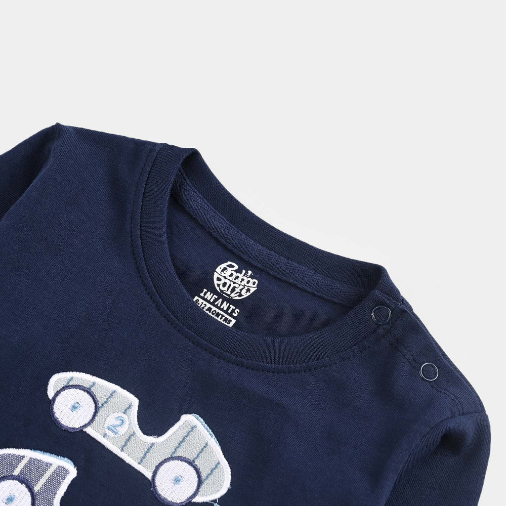 Infant Boys Cotton Jersey T-Shirt F/S Grand Prix-NAVY