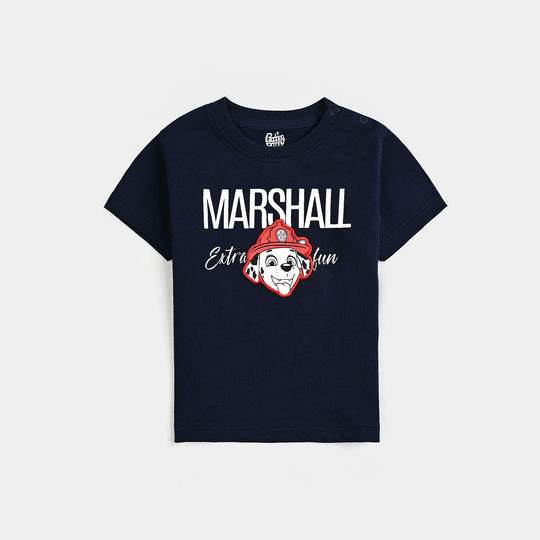 Infant Boys Cotton Jersey T-Shirt H/S Marshall-NAVY