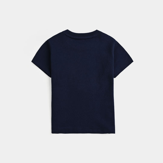 Infant Boys Cotton Jersey T-Shirt H/S Marshall-NAVY