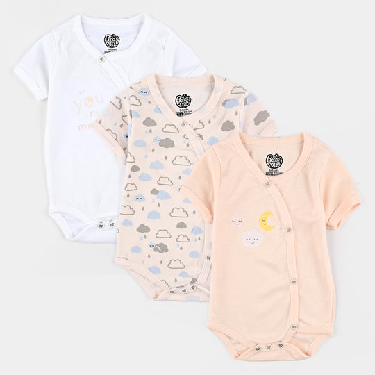 Pack OF 3 Infant Baby Cotton Cut Design Romper Set