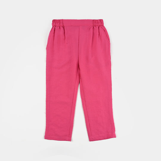 Girls Poly Mesh Emb Co-Ord Set Celia - Pink