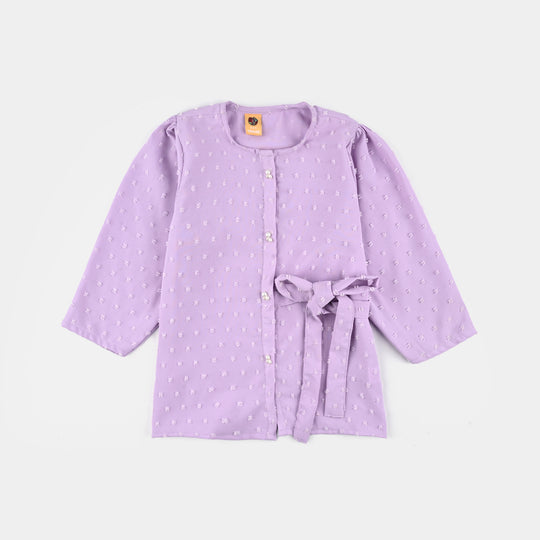 Girls Poly Crinkle Co-Ord Set Pansy