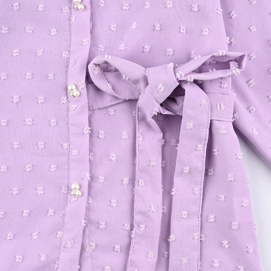 Girls Poly Crinkle Co-Ord Set Pansy