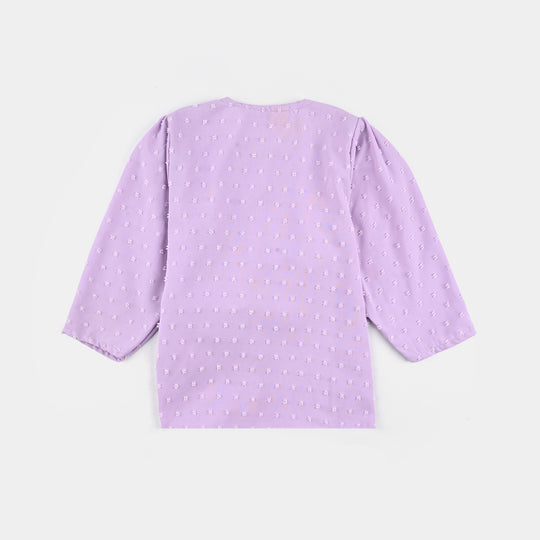 Girls Poly Crinkle Co-Ord Set Pansy