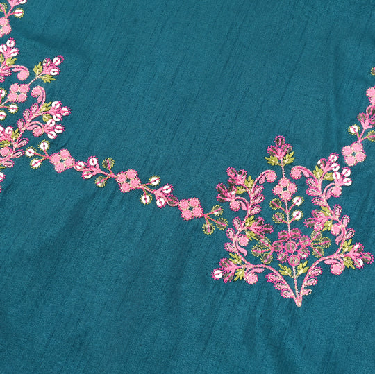 Girls Raw Silk Emb 2Pcs Geet-Green