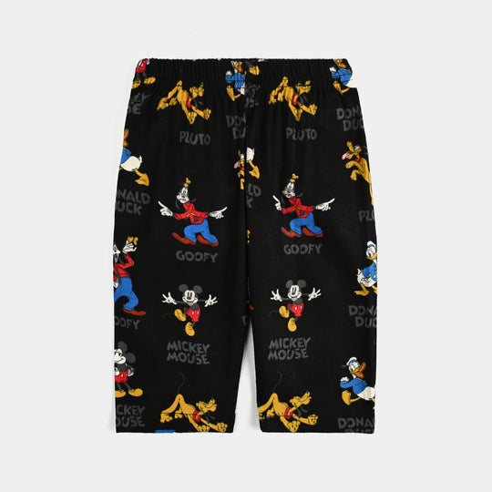 Infant Boys Flannel Night Suit-BLACK