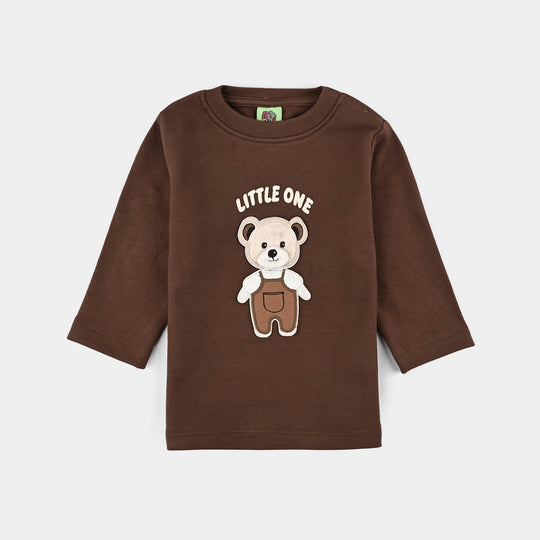 Infant Boys Cotton Interlock Suit Little One-BROWN