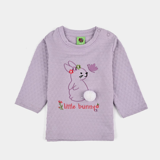 Infant Girls Jacquard Suit BUNNY-Purple