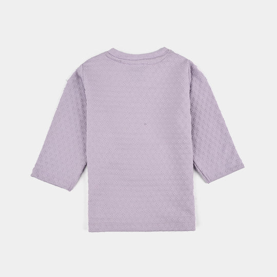 Infant Girls Jacquard Suit BUNNY-Purple