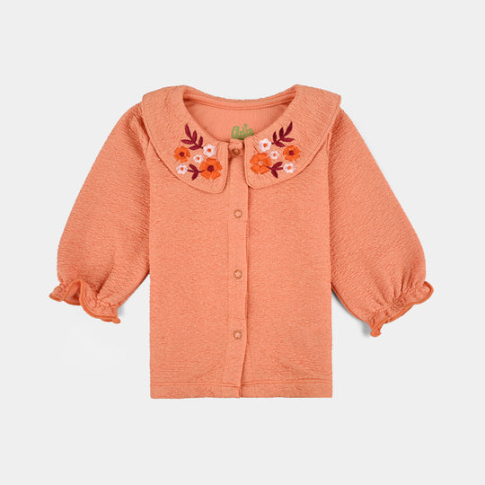 Infant Girls Poly Crinkle Suit JAQUARD BLOOM-ORANGE