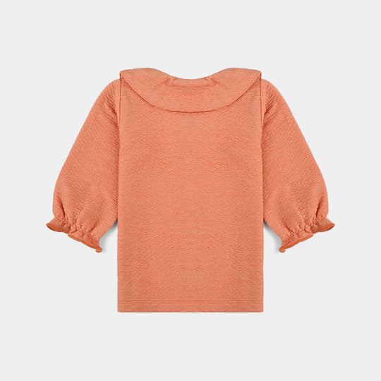 Infant Girls Poly Crinkle Suit JAQUARD BLOOM-ORANGE