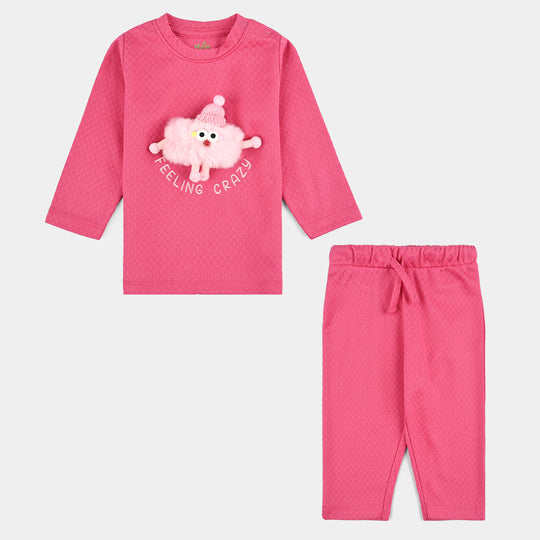 Infant Girls Jacquard Suit FUNKY ME-Pink