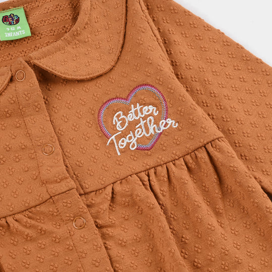 Infant Girls Jacquard Romper BLOSSOM STYLE