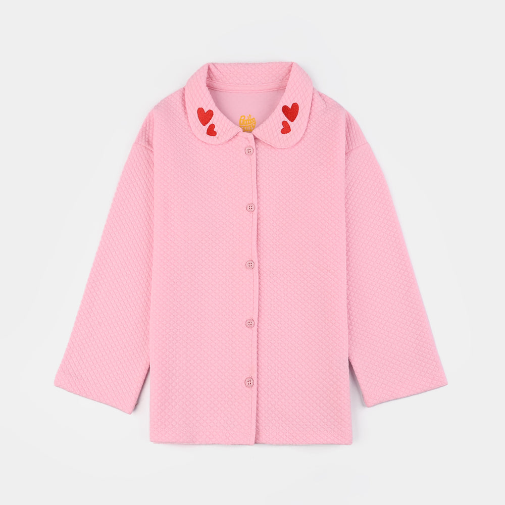 Girls Quilted 2 Piece HEARTS-Pink