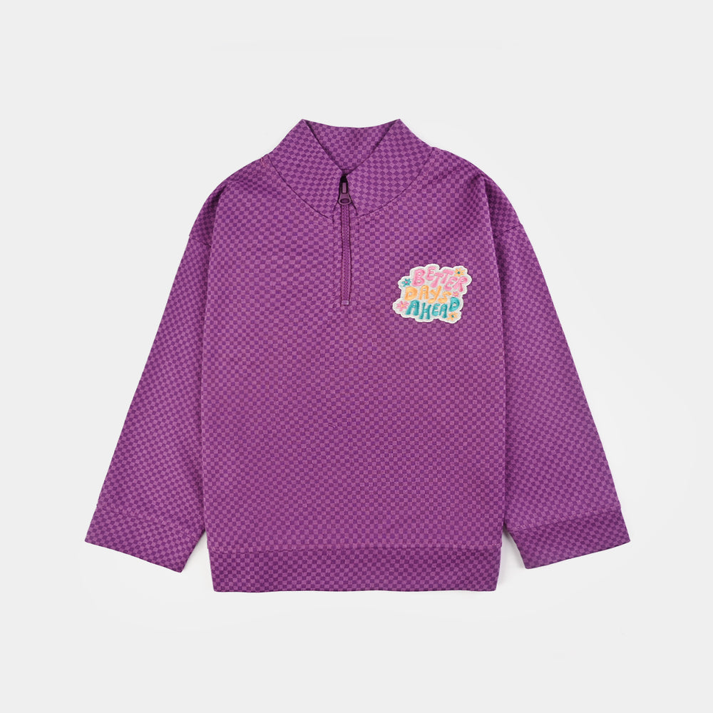 Girls Jacquard 2 Piece BETTER DAYS-Purple