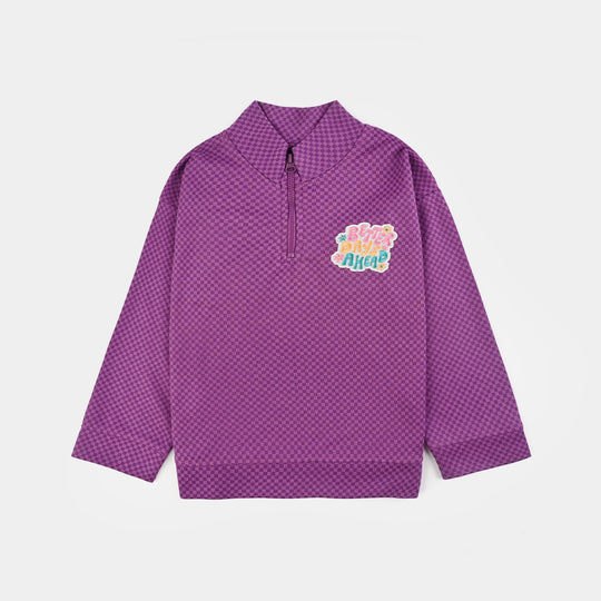 Girls Jacquard 2 Piece BETTER DAYS-Purple